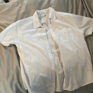 White dotted Bonobos short sleeve button down